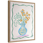 Sylvie June Blooms Bow Border Framed Canvas by Kate Aurelia Holloway
