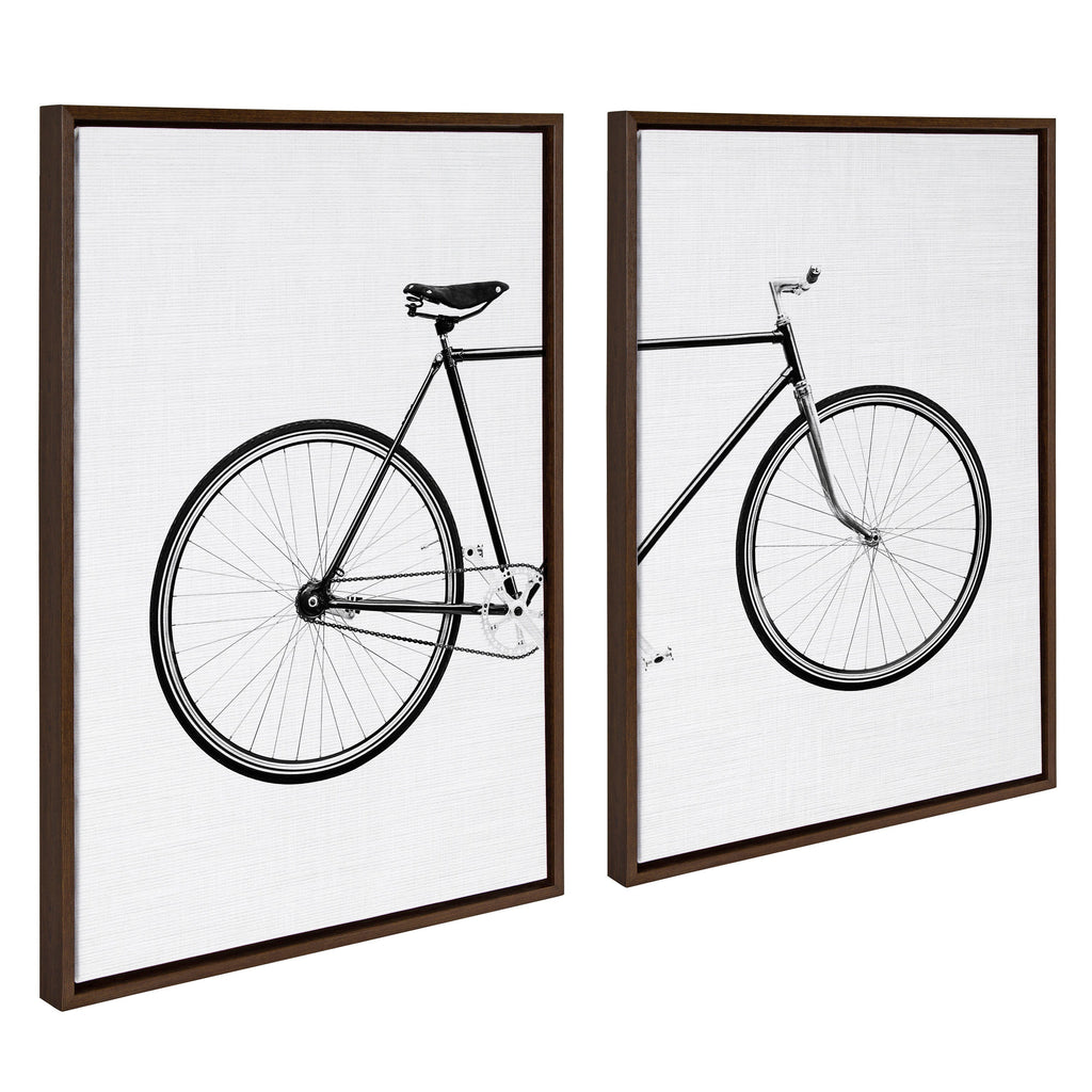 Sylvie Bicycle Framed Canvas by Simon Te of Tai Prints