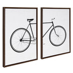 Sylvie Bicycle Framed Canvas by Simon Te of Tai Prints