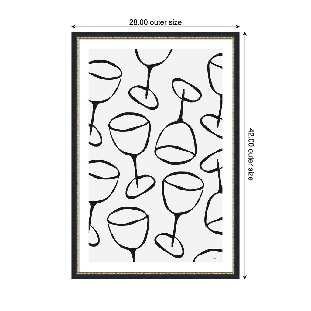Wine Everywhere by Gabrielly Guedes Framed Wall Art Print
