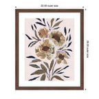 Framed Art Muted Paintrely Florals by Nikita Jariwala
