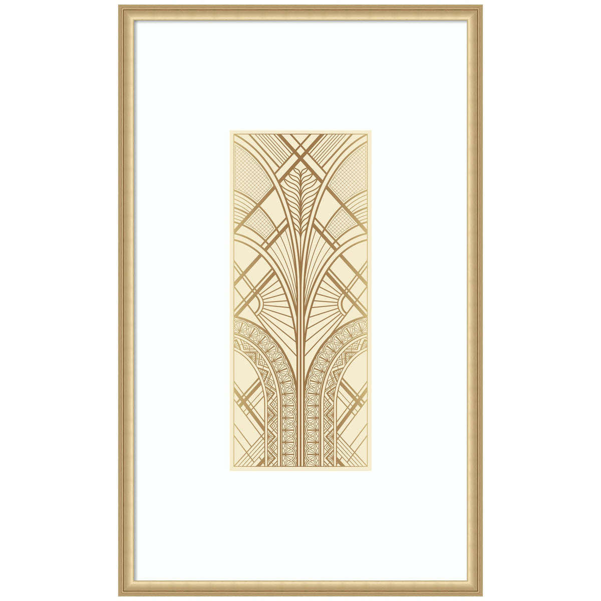 Retro Art Deco Glam Abstract by The Creative Bunch Studio Framed Wall Art Print