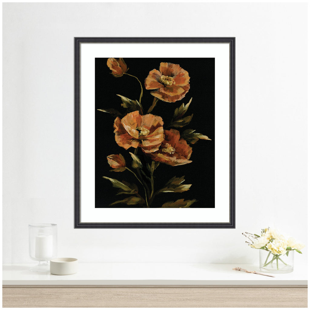 Framed Art Moody Floral 6 by Annie Quigley