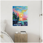 Sylvie Tangerine Sunrise Framed Canvas by Rachel Christopoulos