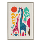 Sylvie Giraffe Love Framed Canvas by Rachel Lee of My Dream Wall