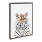 Sylvie Tiger Portrait Framed Canvas by Amy Peterson Art Studio