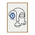 Sylvie No Evil Allowed Framed Canvas by Shatha Al Dafai