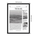 Texas Article by Megan Ryan Framed Canvas Wall Art Print