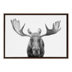 Sylvie Moose Black and White Framed Canvas by Amy Peterson Art Studio