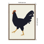 Sylvie Farm Rooster Framed Canvas by Hannah Beisang