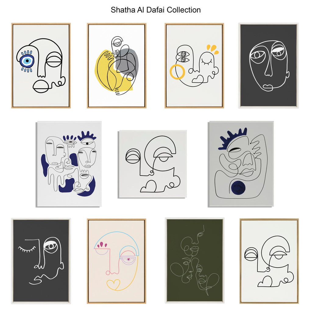 Sylvie No Evil Allowed Framed Canvas by Shatha Al Dafai