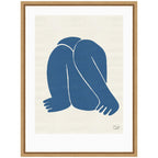 Sylvie Head Down II Royal Framed Canvas by Rocket Jack