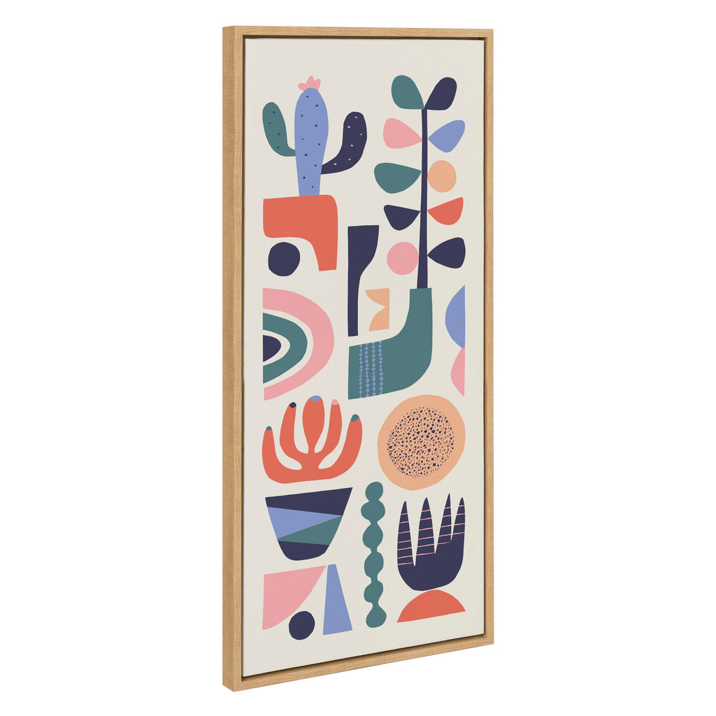 Sylvie Mid Century Succulents Framed Canvas by Rachel Lee of My Dream Wall
