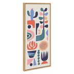 Sylvie Mid Century Succulents Framed Canvas by Rachel Lee of My Dream Wall