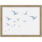 Seagulls White Background by Jolly and Dash Framed Wall Art Print