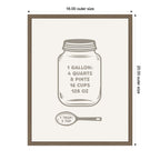 Kitchen Conversion Charts Gallon Tbsp by The Creative Bunch Studio Framed Canvas Wall Art Print