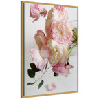 Sylvie Soft Pink Flower Bouquet Framed Canvas by Kristy Campbell
