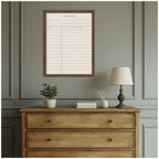 Framed Fabric Pinboard Linen Library Card Wall Organization