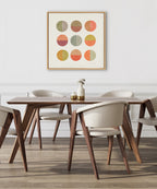 Sylvie Sunset Circles Framed Canvas by Carey Copeland