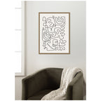 Connected Lines by Gabrielly Guedes Framed Canvas Wall Art Print