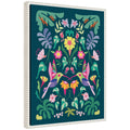 Sylvie Tropical Hummingbirds Framed Canvas by Rachel Lee