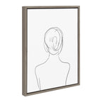 Sylvie Minimalist Woman Framed Canvas by Teju Reval of SnazzyHues