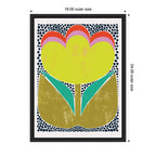 Triple Bloom by Hannah Beisang Framed Canvas Wall Art Print