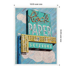 Rock Paper Scissors by Krista V. Allenstein Framed Canvas Wall Art Print