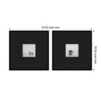 Humpback Whale 2 Piece Framed Wall Art Print Set by Laura Evans Black Mat