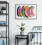 Sylvie Bright Abstract Framed Canvas by Jessi Raulet of Ettavee