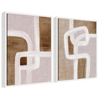 Sylvie Rhythmic Lines I and II Framed Canvas Art Set by Nikita Jariwala