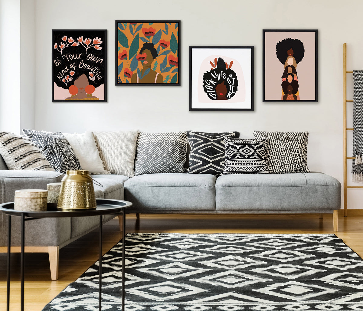Sylvie Smell the Roses Framed Canvas by Oris Eddu