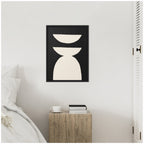 Sylvie White Geometric Abstract Framed Canvas by July Art Prints