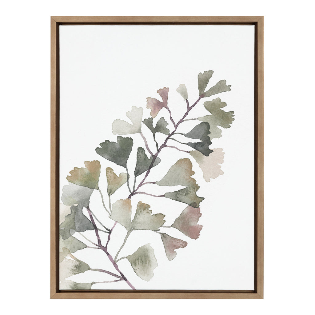 Sylvie Botanical Soft Split Fern Framed Canvas by Sara Berrenson