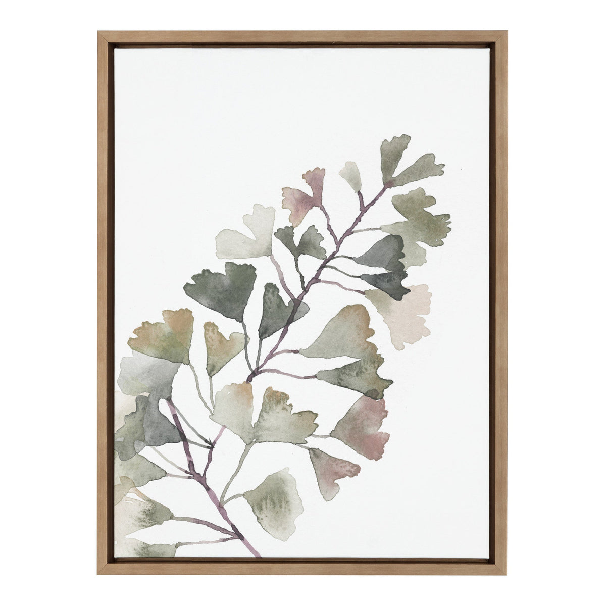 Sylvie Botanical Soft Split Fern Framed Canvas by Sara Berrenson