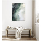 Sylvie Green Wave Framed Canvas by Amy Lighthall