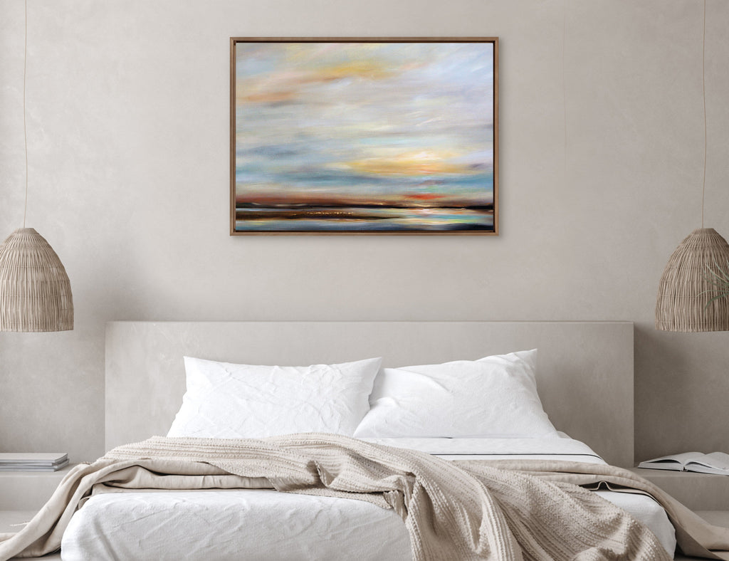 Sylvie Carolina Sunset Framed Canvas by Mary Sparrow