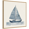 Nautical Blue Sailboat SQ Expansion by The Creative Bunch Studio Framed Canvas Wall Art Print