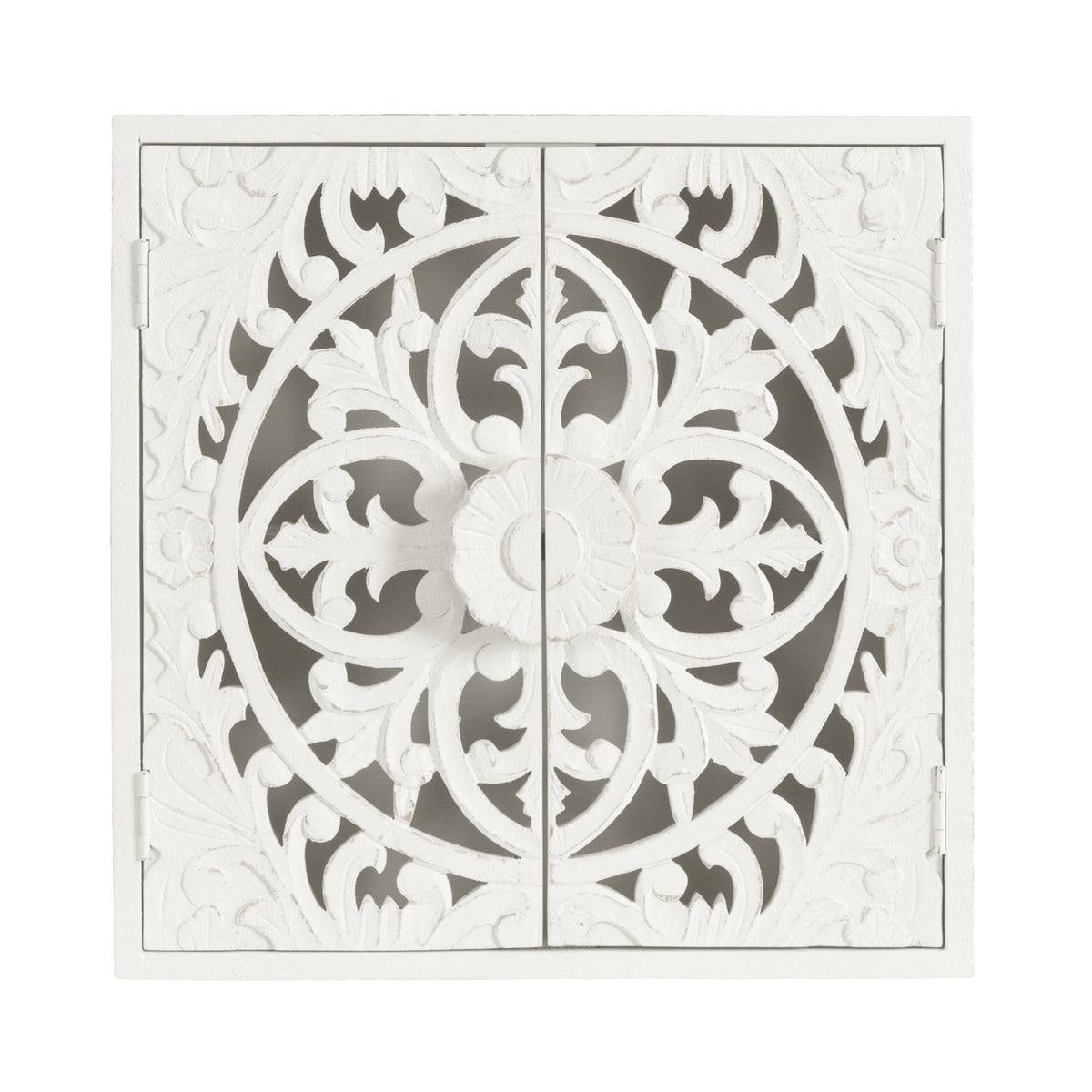 Saanvi Carved Wood Wall Cabinet