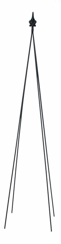 Achla Ft-21 Fleurdelis Topiary Trellis - Black Powdercoated