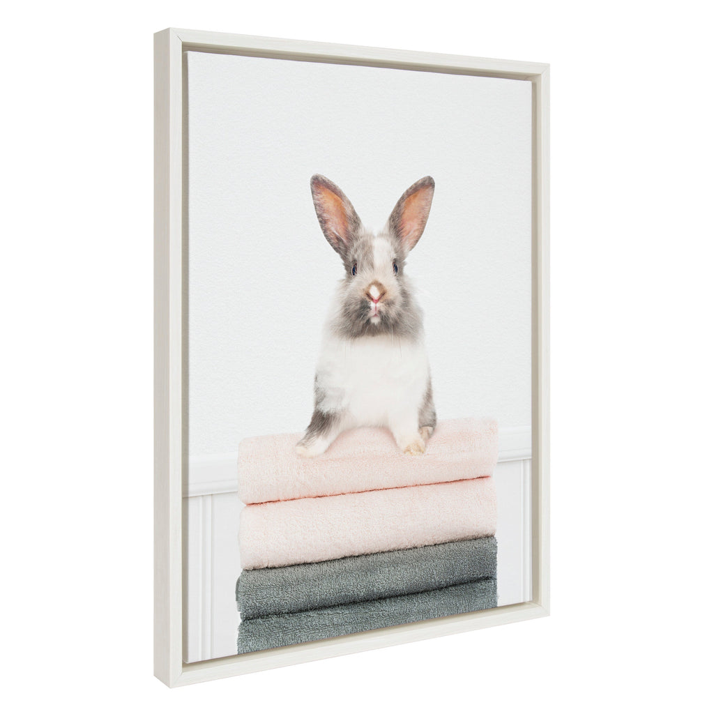 Sylvie Fold Bunny Framed Canvas by Amy Peterson Art Studio