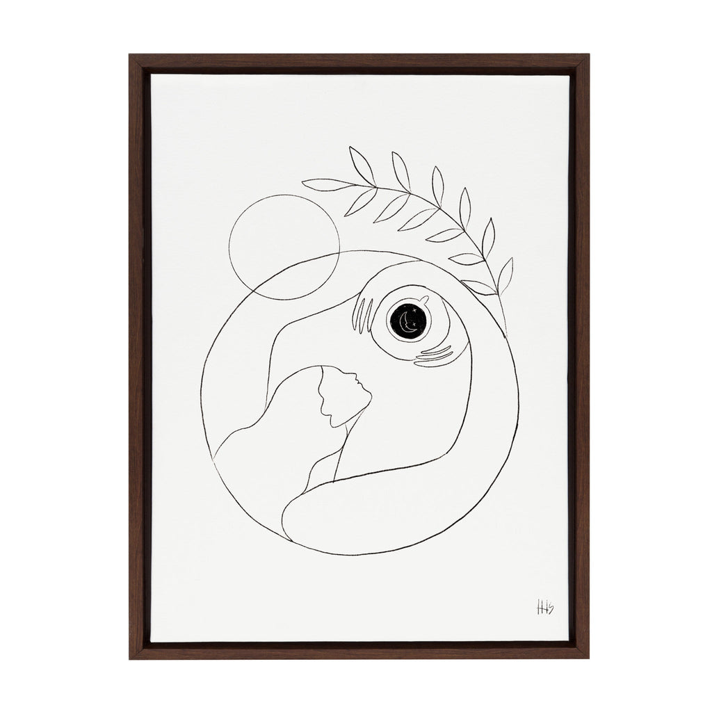 Sylvie Morning Coffee Hug Framed Canvas by Maggie Stephenson