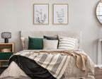 Sylvie Neutral Botanical 3 and 4 Soft White Framed Canvas by The Creative Bunch Studio