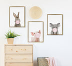 Sylvie Bubble Gum Piglet Framed Canvas by Amy Peterson Art Studio