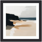Framed Art Coastal Sand Modern Abstract Landscape I by The Creative Bunch Studio