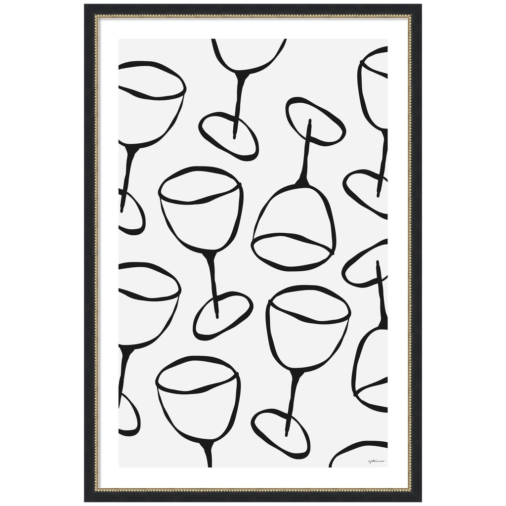 Wine Everywhere by Gabrielly Guedes Framed Wall Art Print