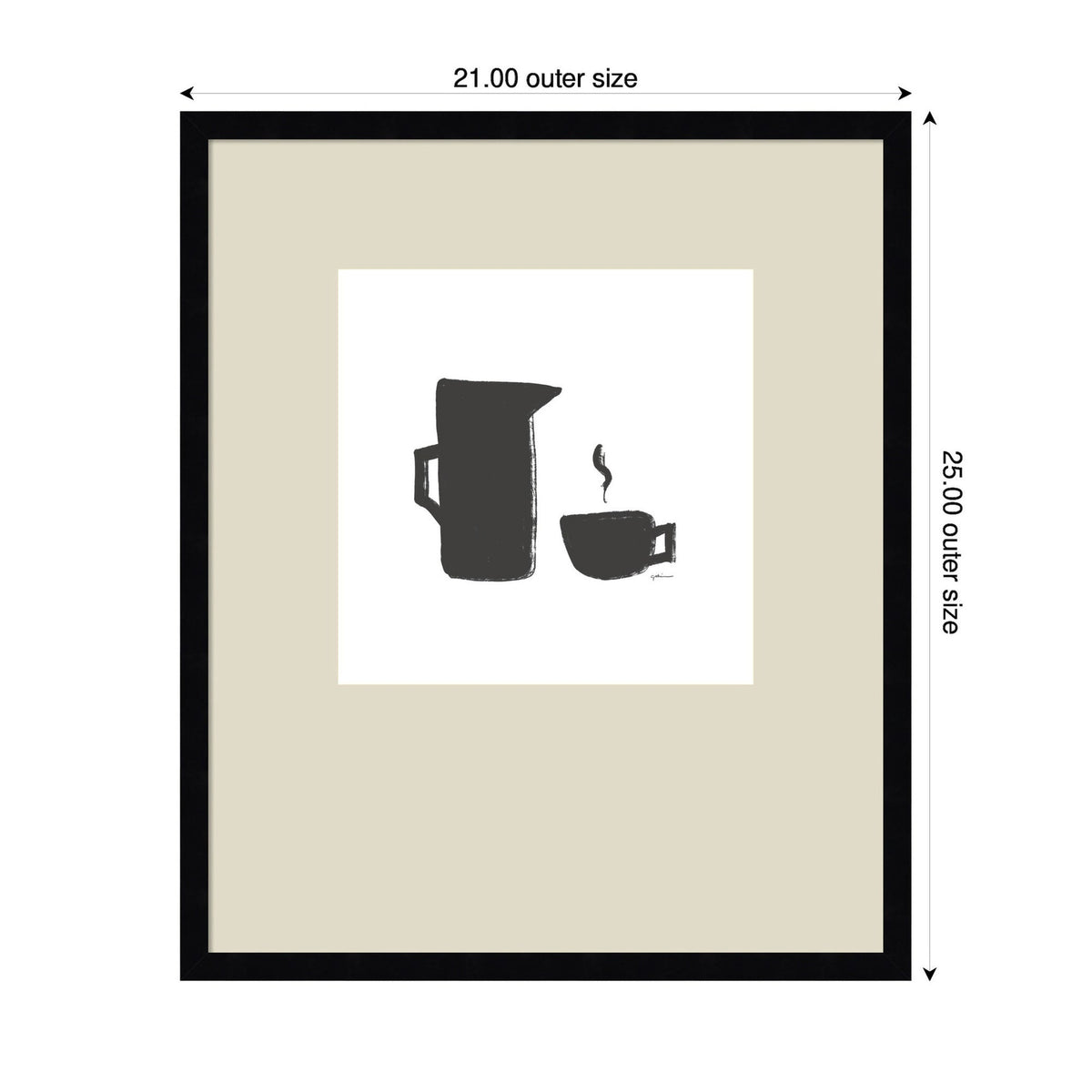 Coffee by Gabrielly Guedes Framed Wall Art Print