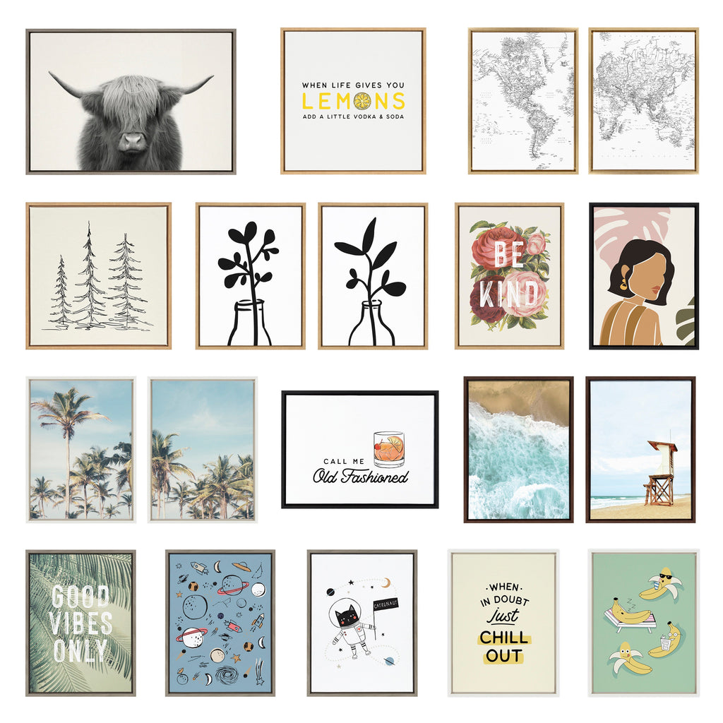 Sylvie Eucalyptus Botanical I Framed Canvas by The Creative Bunch Studio