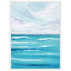 Sylvie Evening Ocean Waves Framed Canvas by Nikita Jariwala