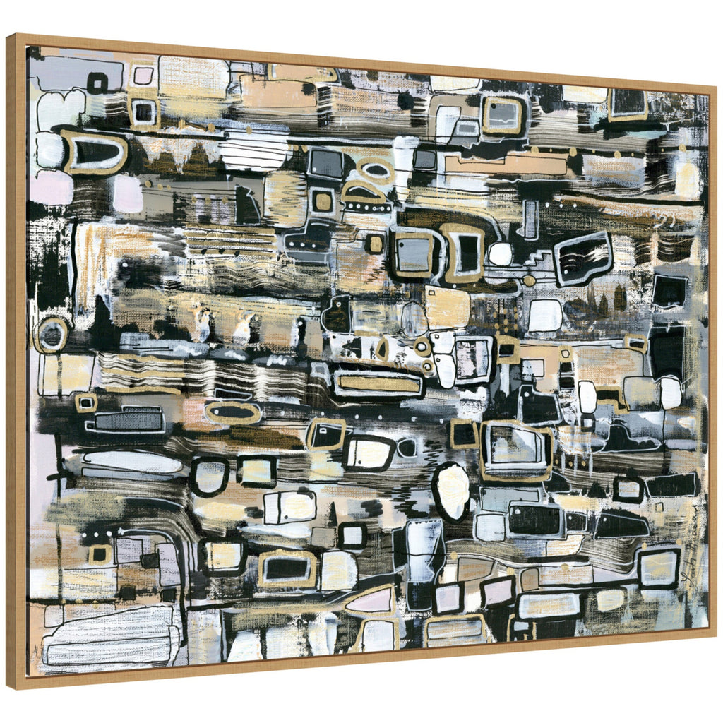 Sylvie Snowfall Horizontal Framed Canvas by Leah Nadeau